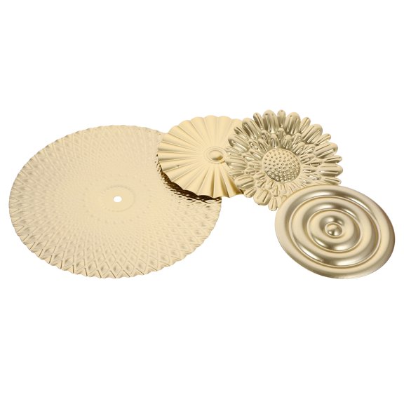 KHBUAB Circular Wall Decor Metal Wall Art Decorations Golden 4Pcs