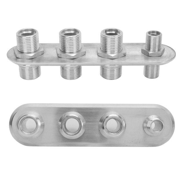 Conector de mamparo de aire acondicionado ANGGREK 181153 100 4 puertos plateado Para Chevelle Otros