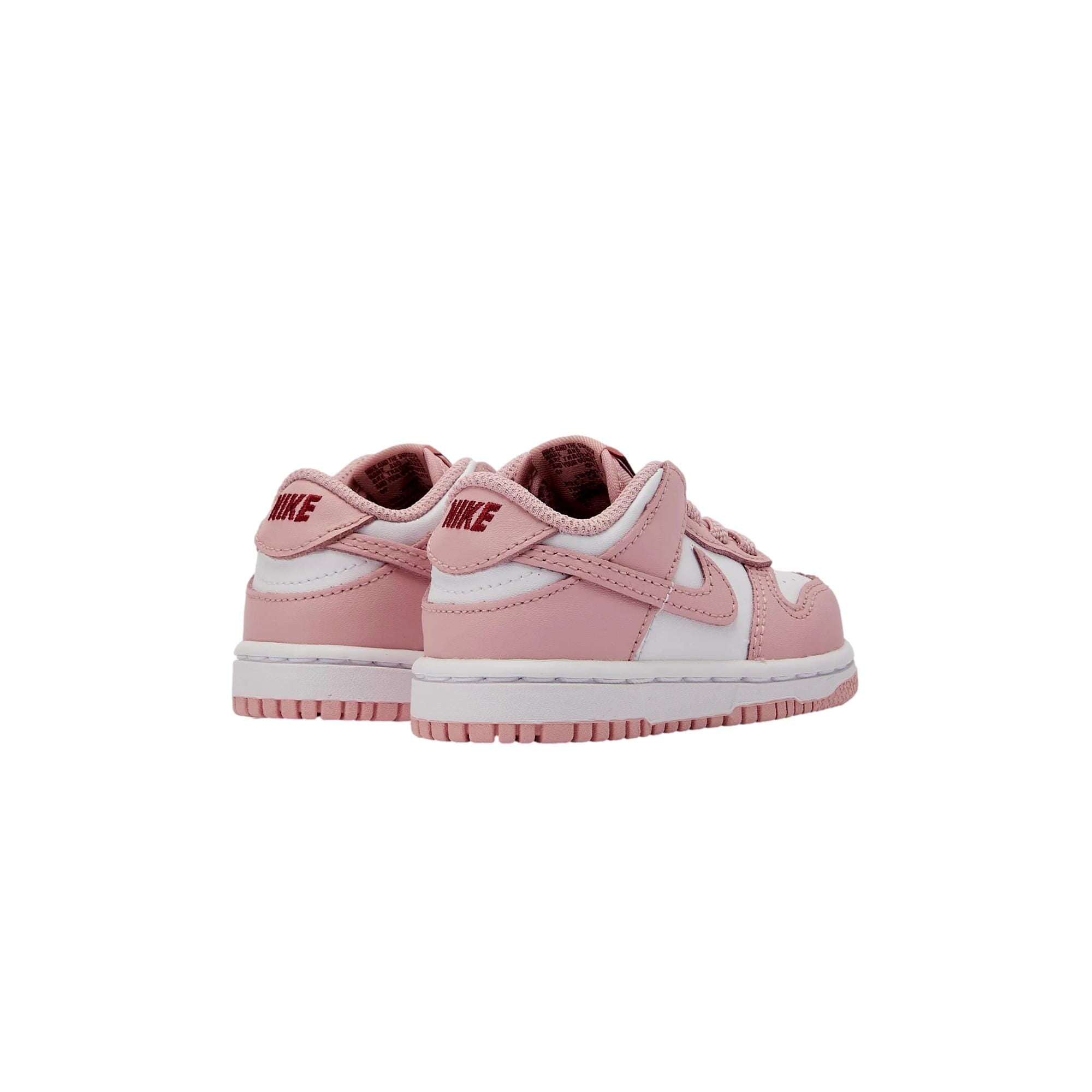 Toddler's Nike Dunk Low White/Pink Glaze-Pomegrante (HV0929 100) - 8