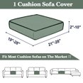 thumbnail image 2 of Sanmadrola Waterproof Couch Cushion Cover for Sectional Sofa,Slipcover Stain Resistant High Elasticity Wear-Resistant Striped Sofa Cover, Grayish Green 1 Piece Set for Furniture, Children, Pets, 2 of 8