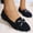Blue, variant on Hoshose Women's Flats Dressy Shoes Suede Round Toe Comfortable Bowknot Ballet Flats Shoes Fashion Casual Soft Sole