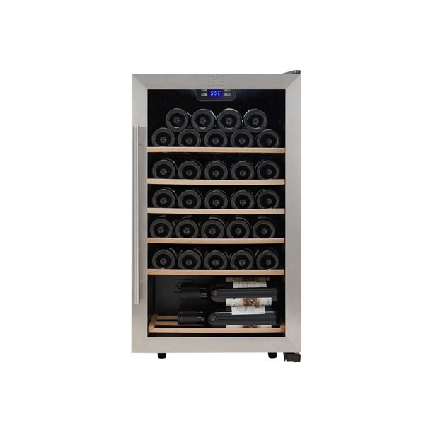 Kalorik 33Bottle Compressor Wine Cellar, Stainless Steel