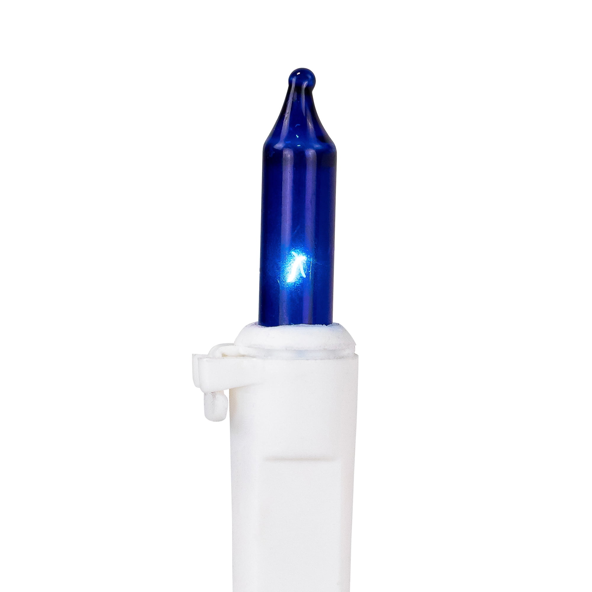 Mini Patriotic Christmas Light Set - Red Clear and Blue - 20' White Wire - 200ct