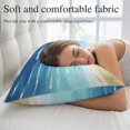 thumbnail image 6 of Summer Coastal Toddler Pillow Covers 16x24 Inch, Turquoise Ombre Beach Ocean Waves Decorative Pillowcase with Zipper, Microfiber Breathable Throw Pillowcases for Sofa Bed Living Room, 6 of 9
