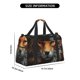 thumbnail image 3 of Fotbe Floral Fox Bolsa de Viaje con Estampado, Bolsa de Fin de Semana para Mujer con Compartimento para Zapatos, Bolsa de Gimnasio con Bolsillo Húmedo, 3 of 7