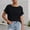 Blue, variant on Women's Indian Block Print Graphic Tee Crew Neck Short Sleeve Regular Fit Casual Lightweight Summer Top