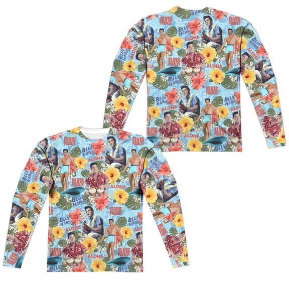 Elvis Presley - Surfs Up (Front/Back Print) - Regular Fit Long Sleeve Shirt - XXX-Large