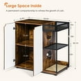 thumbnail image 7 of ZephyPaws Cat Litter Box Enclosure for 2 Cats,Litter Box Furniture Hidden with Double Rooms,Wooden Cat Box Cabinet Fit Most of Litter Box,35" L x 19" W x 35" H,Brown, 7 of 7