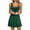 #01 Green, variant on Fewfanhot Women's Dresses Solid Color Sleeveless Drawstring Front Ruched Short Dress V Neck A Line Tshirt Dresses