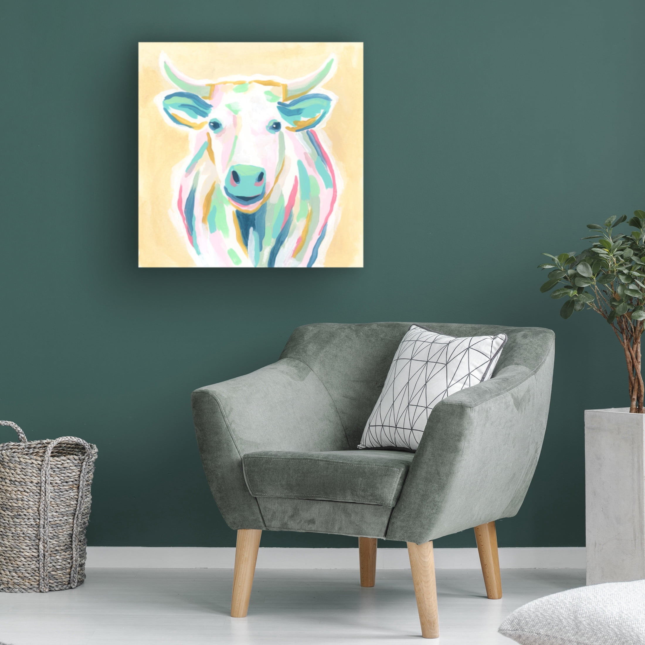 Trademark Fine Art June Erica Vess Pop Pasture III Canvas Wall Art