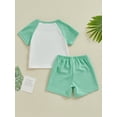 thumbnail image 5 of Bslissey Toddler Baby Boys Girls Shorts Sets Contrast Color Short Sleeve T-shirt Tops with Solid Color Shorts 2Pcs Outfits 9M-4T Kids Casual Summer Clothes, 5 of 9
