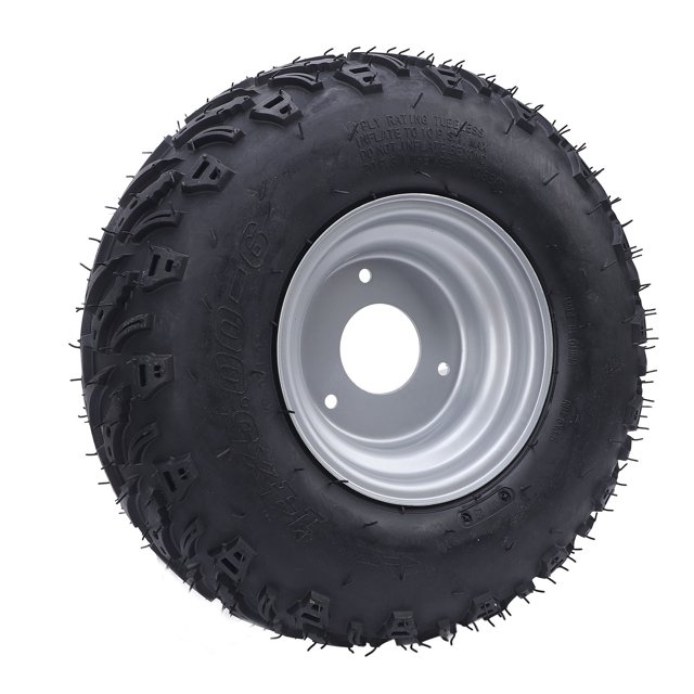 14x5.00-6 Tubeless Tire with Hub, Excellent Grip Explosion Proof 6 Inches Vacuum Tire Rubber Compound for ATV UTV for Go Kart