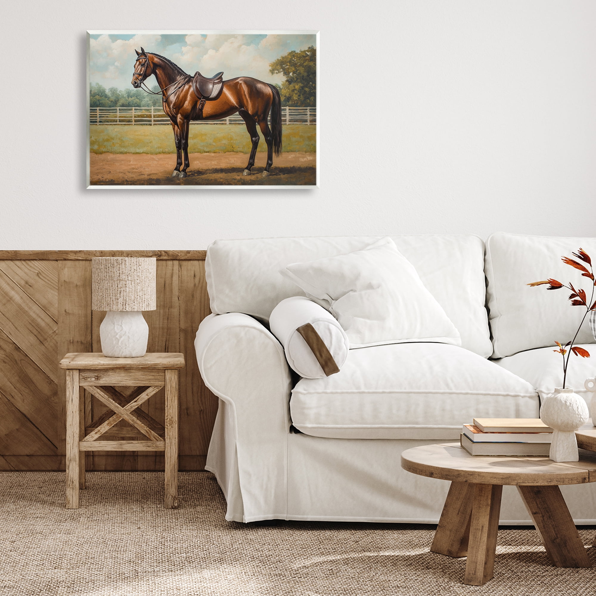 Stupell Industries Saddled & Ready For The Show Wall Plaque Art, design by Petal Prints Design