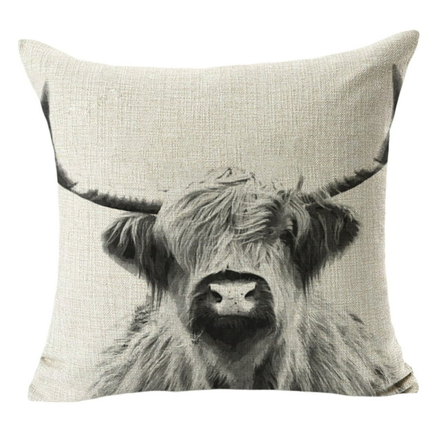 Cow Animal Print Pillow Set - Soft Cushions for Sofa and Home Decor