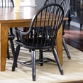 thumbnail image 2 of Liberty Furniture Treasures Bow Back Solid Wood Dining Arm Chair in Rustic Black, 2 of 2