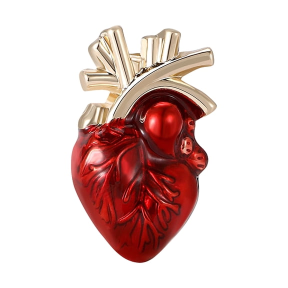 SIEYIO Fashionable Heart Shaped Brooch Handmade Lapel Pin Jewelry for Parties and Event
