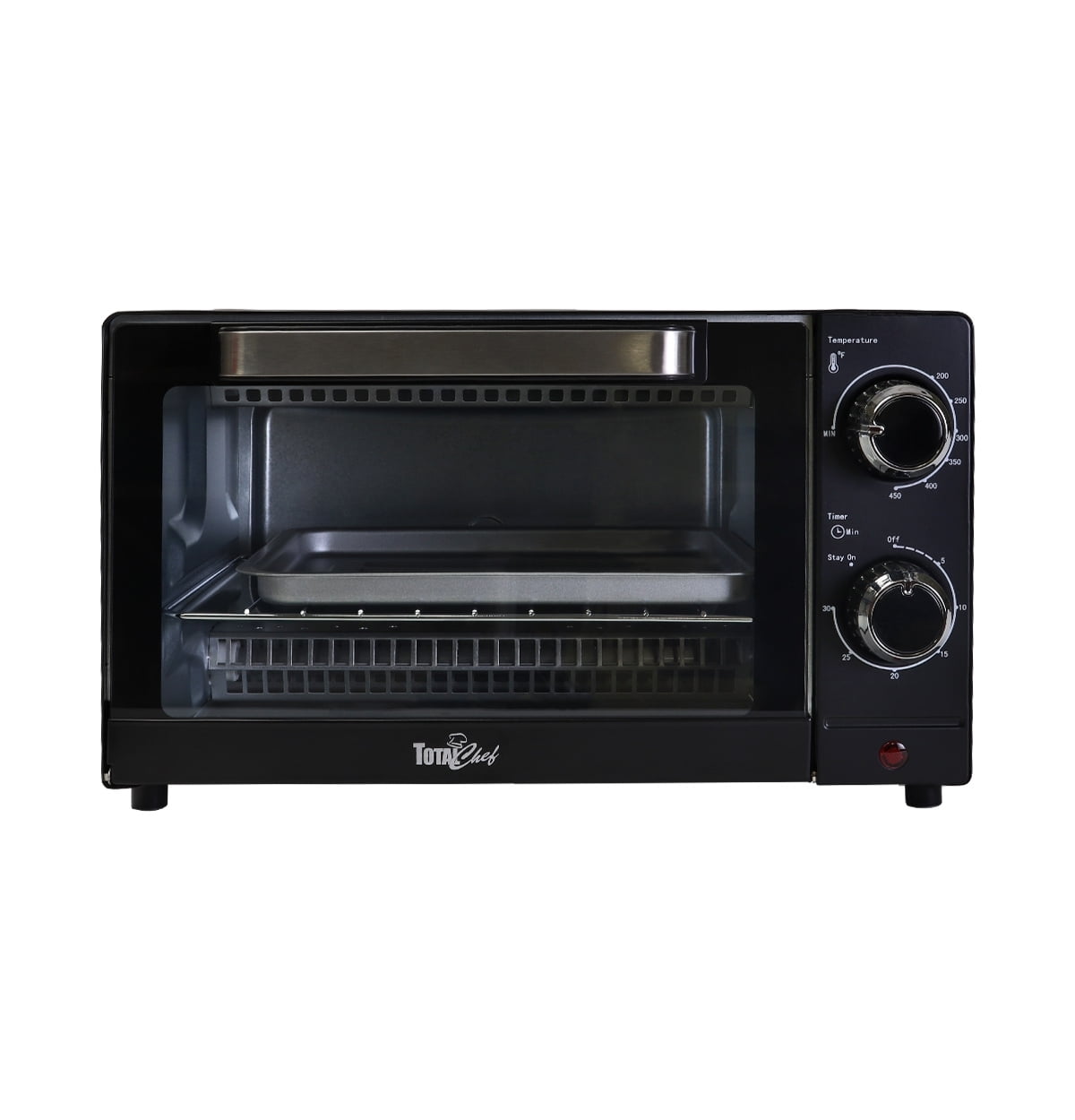 Total Chef TCTO09 4Slice Toaster Oven with Timer and Temperature