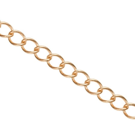Gold Twisted Cable Chain, Gold Finished Brass 4.3mm With 20 Gauge Wire Sold per pkg of 5 Ft
