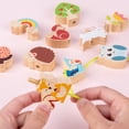 thumbnail image 2 of Animal Balance Wooden Jenga Blocks Toys Montessori Stacking Threading Games Early Educational Fine Motor Training Toys heqiyong LED, 2 of 2