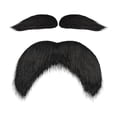 thumbnail image 4 of Bigote falso, cejas, decoración, disfraz para representaciones teatrales, carnavales, óperas Negro, 4 of 9