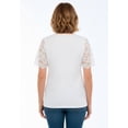 thumbnail image 4 of Jessica London Women's Plus Size Lace Trim V-Neck Top, 4 of 5