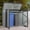 Black, variant on JXXRZ Metal Garbage Bin Shed for 3 Trash Cans with Lockable Doors and Lids,Galvanized Steel Garbage Bin Storage Shed for Garden Yard Lawn, Grey