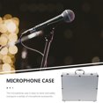 thumbnail image 2 of SOPOTUTU White Hard Microphone Carrying Case Shockproof Mic Storage Organizer with Handle, 2 of 8