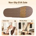 thumbnail image 5 of Smile Popcorn Women's Fuzzy Slippers Memory Foam House Slippers for Women Warm Winter House Shoes, Coffee, 5 of 7