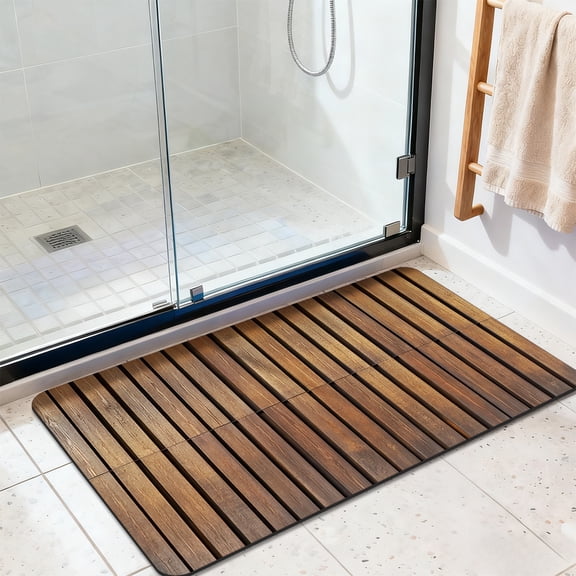 Diatomaceous earth printed bathroom mat absorbent foot mat for shower room entrance square toilet mat household entrance mat