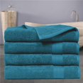 thumbnail image 1 of Affinitylinens ECO4PCTWL-DNM Coton 4 Pièces Feuille de Bain de Collection Économique - Denim, 1 of 1