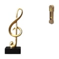 thumbnail image 1 of Figura decorativa de escritorio con forma de nota musical, miniatura de reloj de pie para casa de muñecas, de resina PLA. Ideal para regalar o decorar, 1 of 8