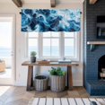 thumbnail image 6 of Window Valance for Kitchen,Modern Nautical Ocean Blue Wave Rod Pocket Curtain Valances Short Curtains Drapes Panel,Abstract Marble Texture Window Treatment Topper for Living Room Bathroom Bedroom, 6 of 9