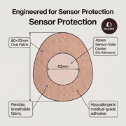 OHMRX Universal CGM & Sensor Patch – Tan (30 Pack) | Hypoallergenic, Sweat‑Resistant Overpatch for Libre, Dexcom, Guardian, Eversense