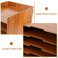 thumbnail image 3 of HONMEET Wooden MultiLayer File Organizer for Document Organizing Brown Desk Office Supply Stable and Stylish 6.5 x 4.3 x 9.8 inches, 3 of 6