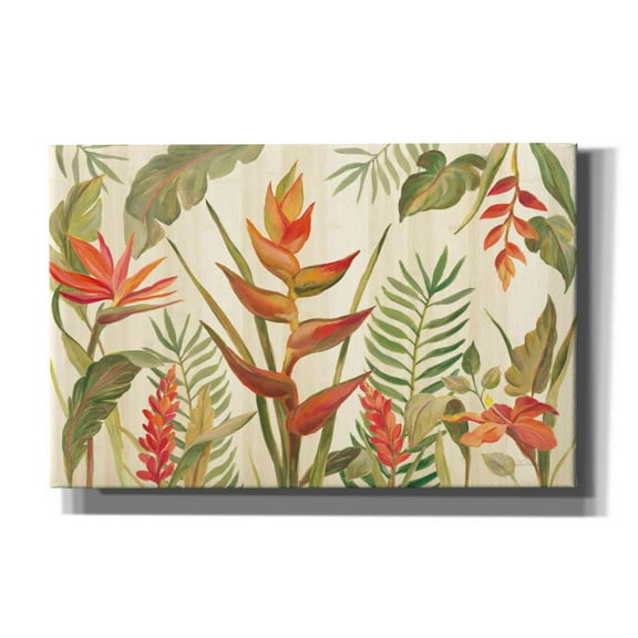 Epic Graffiti 'Tropical Garden VII' by Silvia Vassileva, Canvas Wall Art, 40"x26"