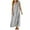 Gray, variant on IROINNID Full-Length Dress For Women Solid Color Fashion Summer Vest Long Dress Sleeveless V-Neck Sundress