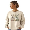 thumbnail image 2 of Camo 3 Easter Bunnies Sweatshirt for Women Teens & Kids Spring Family Matching Pullover Sand Sweatshirt Adult X-Large, 2 of 7