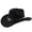 Black, variant on Womens Mens Western Cowboy Hat Curved Brim Outdoor Adventure Travel Riding Country Concert Rodeo Dress Up