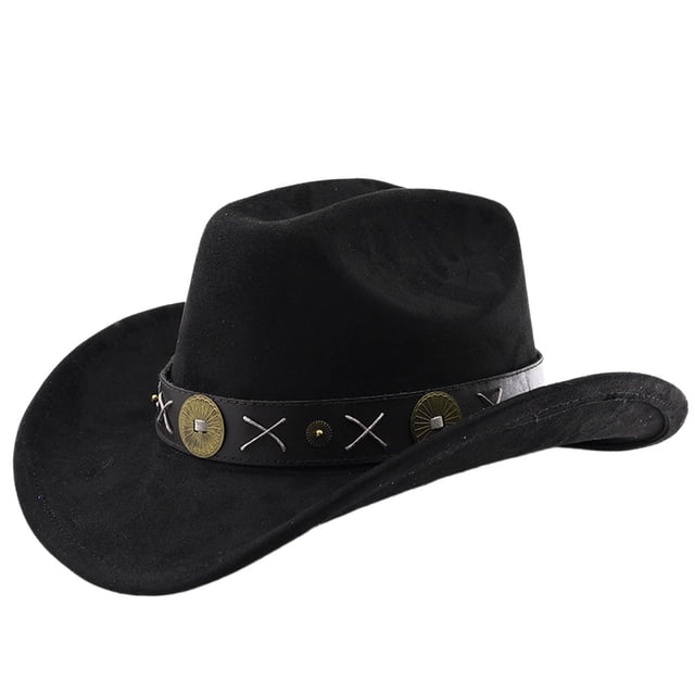 Western Style Cowboy Hat Curved Brim Ideal For Outdoor Adventure Travel Riding And Everyday Use