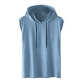 thumbnail image 2 of Nfurl Men's Athletic Workout Hoodies Big and Tall Sports Tank Top Gym Sleeveless Tanks Moisture Wicking Pullover Shirts Solid Color Drawstring Hoodie Tops Casual Summer T Shirt, 2 of 6