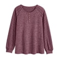 thumbnail image 5 of SUNBS Womens Tops Hollow-Out Lace Crewneck Blouses Fashion Casual Long Sleeve Shirts, 5 of 9