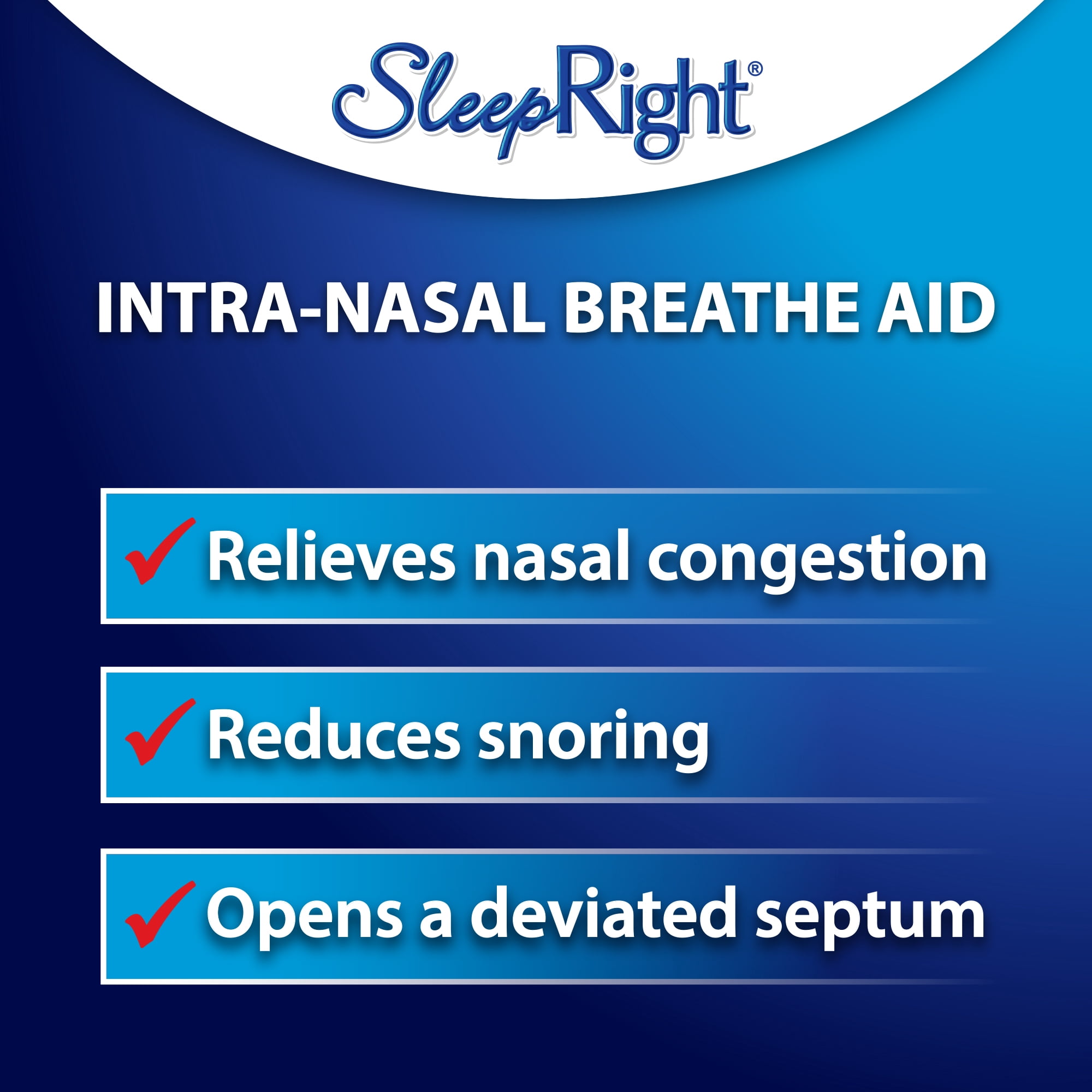 SleepRight Intra-Nasal Breathe Aids Breathing Aids for Sleep Nasal Dilator Snore Reducer - 2 Pack (4 Count)
