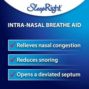 SleepRight Intra-Nasal Breathe Aids Breathing Aids for Sleep Nasal Dilator Snore Reducer - 2 Pack (4 Count)