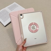 Allytechgroup iPad Pro 11 2024 Case with Pencil Holder, Slim Magnetic Stand Cover, Auto Sleep/Wake, Trifold Protective Shell Case for Apple iPad Pro 11 inch 2024, Pink