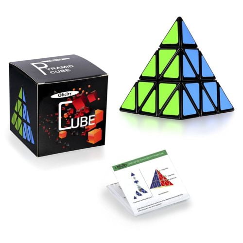 Rubiks Cube Pyramid Rubix Games Magic Puzzle Kid Brain Teasers Twist Speed Toys 