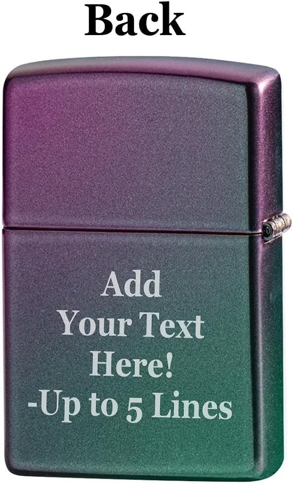 Zippo Lighter - Custom Message Engrave Colorful Mushrooms - Iridescent 48929