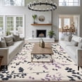 thumbnail image 3 of Purple Grey Botanical Area Rugs 5'x8', Small Throw Rugs for Classroom Bedroom, Rustic Country Spring Floral Summer Leaf Indoor Outdoor Rug Non-Slip Low Pile Carpet Runner Reversible Floor Mats, 3 of 8