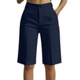 thumbnail image 2 of IYYVV Women's Golf Shorts with Pockets, High Waisted Summer Wide Leg Business Work Office Casual Dressy Pants with Pockets 2026 Blue S, 2 of 6