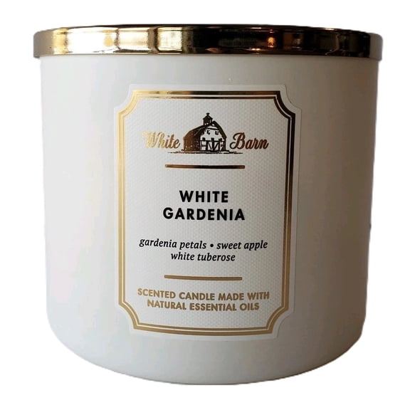 Bath & Body Works White Gardenia Scented 3 Wick Candle 14.5 oz