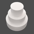 thumbnail image 1 of LNGOOR 3Pcs 8inch Round Foam Cake Dummy Sugarcraft Flower Decor Practice Model, 1 of 9